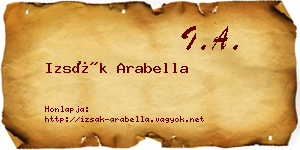 Izsák Arabella névjegykártya